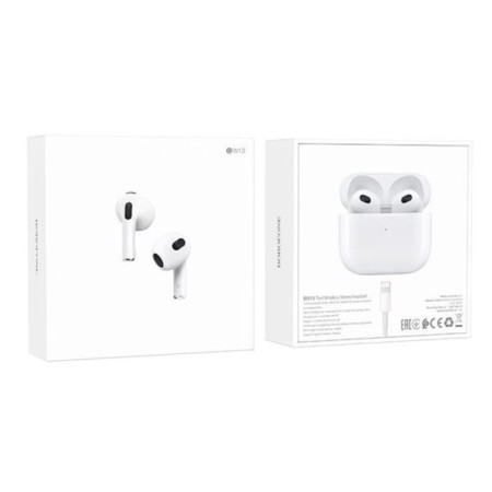 Headphones Borofone BW13, TWS, inserts, Bluetooth 5.0, 30/300 mAh, sensor, white-3