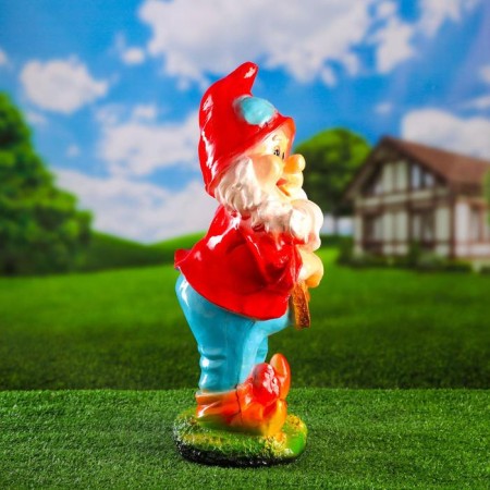 Garden figure "Dwarf with a guitar" 23x20x48cm-1