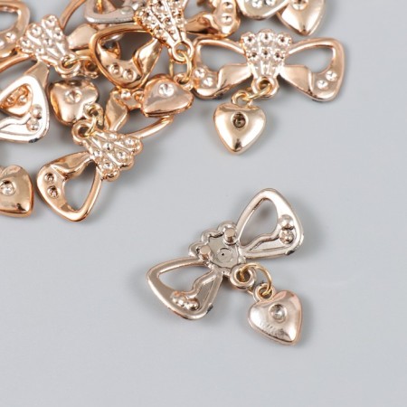 Decor for creativity Plastic "Hearts on the Bange" set of 12 pcs 3.3x3.3 cm-1