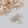 Decor for creativity Plastic "Hearts on the Bange" set of 12 pcs 3.3x3.3 cm