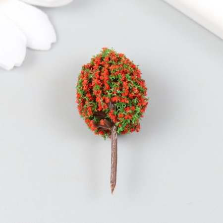 Artificial plant for creativity plastic "Fiery tree" 2.3x3.6 cm