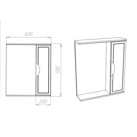 Viant mirror "Lima 60" 160x600x700 mm-4