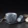 A mortar with a pestle made of stone “marble”, 10 × 8 cm, gray color