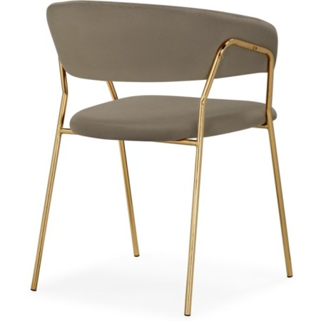 SHAMENT STALLIA Kamelia 1 metal/velor, gold/cappuccino 60x52x79 cm-3