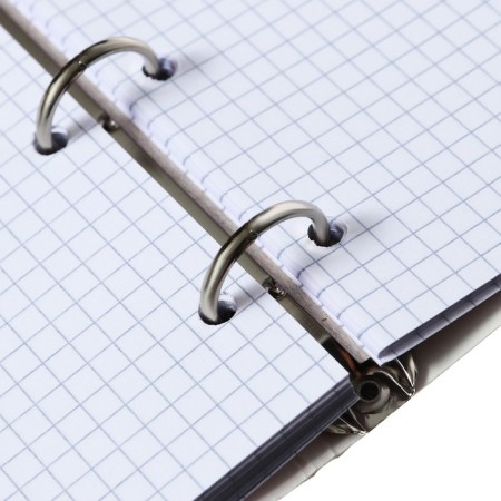 Notebook A5, 100 sheets in a cage, on 4 rings, "on style" (exclusive), cover coated cardboard, glossy lamination, embossing foil, block 60 g/m2-4