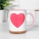 Sublimation mug "The best mother in the world", volume of 320 ml, pink bottom