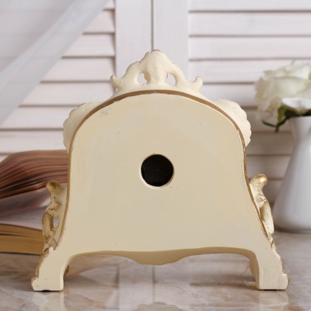 Table hours "fireplace", ivory color, 21 x 19 x 6.5 cm, d = 7 cm,-2