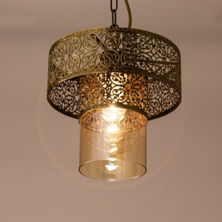 Suspended Citilux “Emir” CL467133, 24x24x34.5 cm, 1x75W, E27, brown color-3