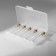A set of jars for storing beads, d = 2.2 × 8 cm, 5 pcs, in a container, 16.3 × 9 × 2.4 cm