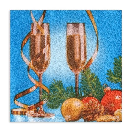 New Year's napkins Fresco "Champagne", 2 layers, 33*33 cm, 20 sheets-4