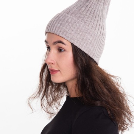Female Winter hat, beige color, size 52-56-2