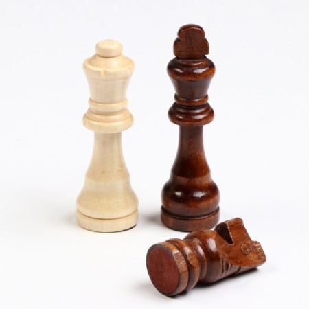 Chess figures, wood, king H-9 cm, pawn H-4 cm-3