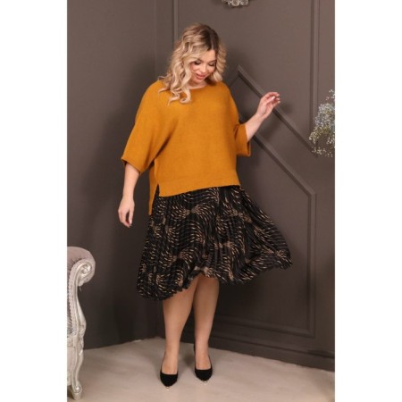 Female jumper, size 56, mustard color-7