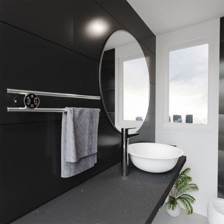 Terminus heated towel rail "Circle regiment" P2, 500x90 mm, chrome-2