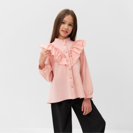 Blouse for the girl minku color is light pink, height 134 cm-5