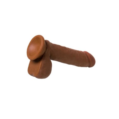 Vibrator Realistic Toyfa Realstick Elite Mulatto, on the suction cup, mulatto, 16 cm-4