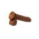Vibrator Realistic Toyfa Realstick Elite Mulatto, on the suction cup, mulatto, 16 cm