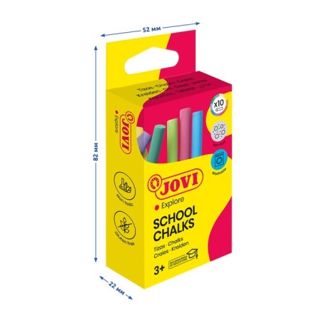 Мелки цветные 10 цветов, JOVI Classcolor, круглые-3