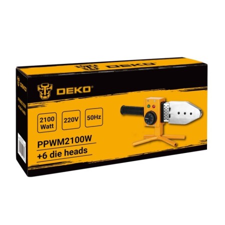 Devting device for welding polypropylene pipes DEKO PPWM2100W, 2100 W, 6 nozzles, case, 20-63 mm 967097-1