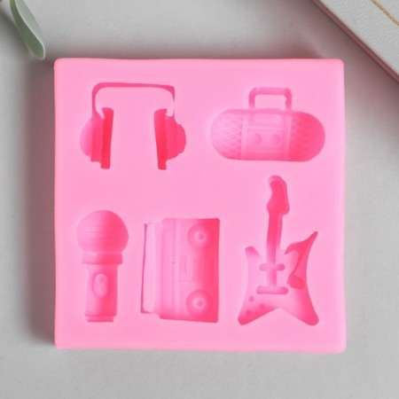 Mold Silicon "Music" 5 items 1.5x7.7x7.7 cm