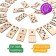 Domino wooden "points" 28 chips 50x25 mm