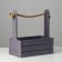 Kashpo wooden 25.5 × 15 × 30 cm "Provence", handle rope, gray graphite