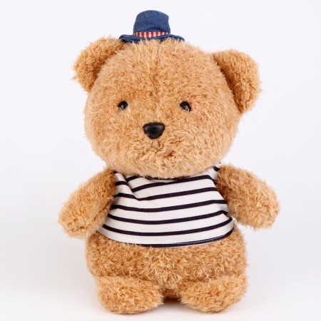 Soft toy "Bear" in a hat, 22 cm, beige color