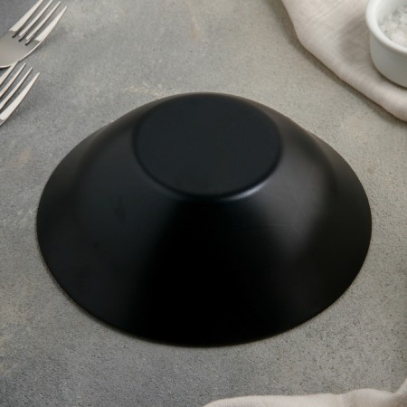 Glass salad "Linea Black", 450 ml, d = 16.2 cm, hardened, black color is black-2
