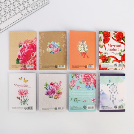 Set in the show box “By March 8”: 8 A6 notebooks on the paper clip, 32 sheets-7