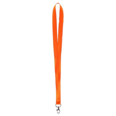 Badge tape width-20 mm, length-90 cm with metal carbine, orange