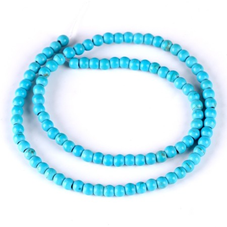Beads made of natural stone "turquoise" set of 90 pcs., Size 1 pc. - 4 mm-4