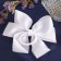 Hair elastic band "Schoolgirl" double, peas, 13 cm, white-blue