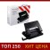 Metallic hole punch 20 sheets, Attomex, format ruler, black
