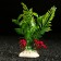 Artificial aquarium plant, 18 x 9 x 14 cm, red