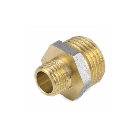 Nipple of the transition aquasfera 9023-05, 1 "x 3/4", outer thread, nickelled brass