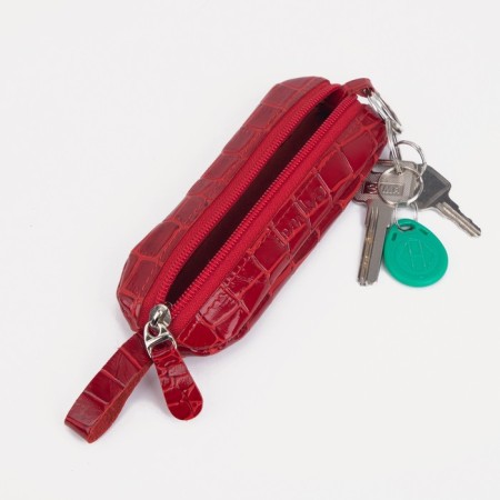 Key of zipper, length 14.5 cm, ring, red color-2