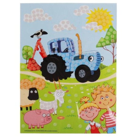 Application from pompons "Blue Tractor"-1