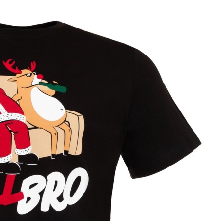 Pajama New Year's male KAFTAN "Chill Bro", black color, size 52-9