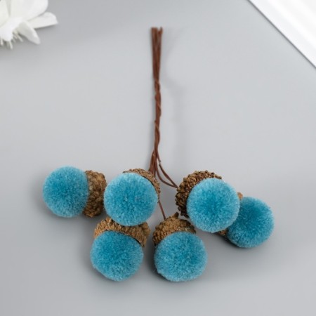Flowers for decorating "clap" blue 1 bouquet = 6 branches d = 2 cm 11 cm-2