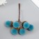 Flowers for decorating "clap" blue 1 bouquet = 6 branches d = 2 cm 11 cm
