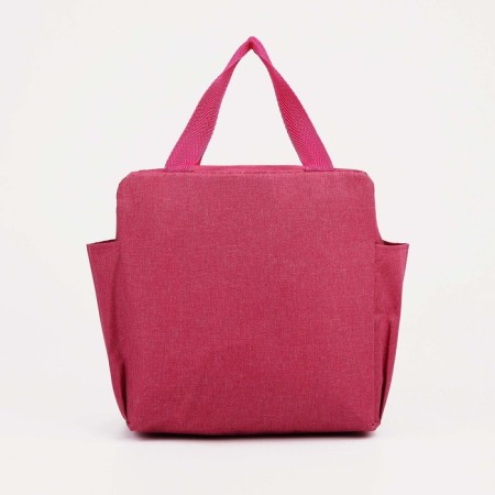 Thermosuma with a zipper 8.7 l, 2 external pockets, pink color-1