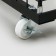 The basket-drill is folding, on wheels, 1 shelf, 40 × 40 × 80 cm, black color