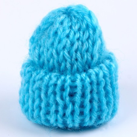 Knitted hat knitted, set 10 pcs., Blue color-2