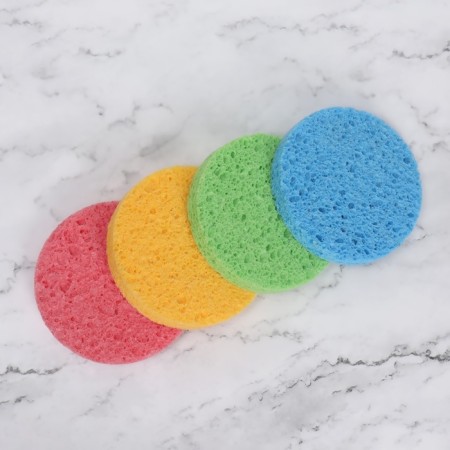 Washing sponge "softness", d = 10 cm, color mix-7