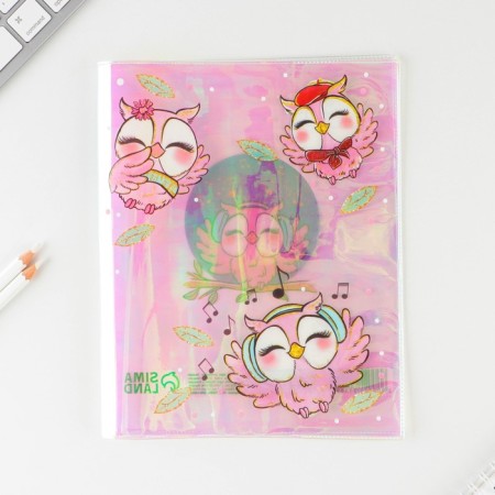 Holographic cover for the “Owls” notebook, 34.7 x 21.1 cm-3