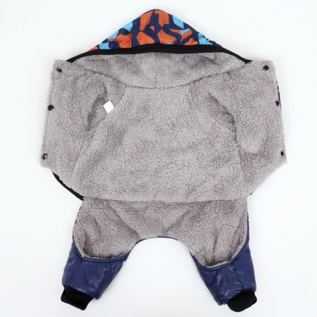 Dogs for dogs on a fur lining with a hood, size M (DS 26, Osh 32, OG 44 cm-9