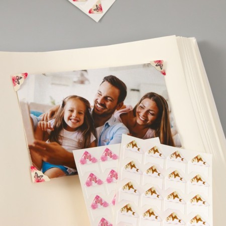 A set of corners with a pocket for photos 24 corners "Butterflies" mix 12.5x9 cm-6