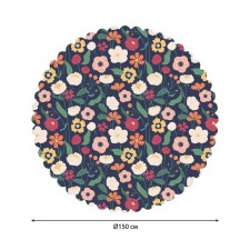The tablecloth “Flower Field”, round, Saten, d = 150 cm
