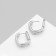 Earrings Metal "Chord" parallel, silver color