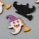 Decor for the creativity of the felt ghost "Ghost with a broom" 5x4.3 cm